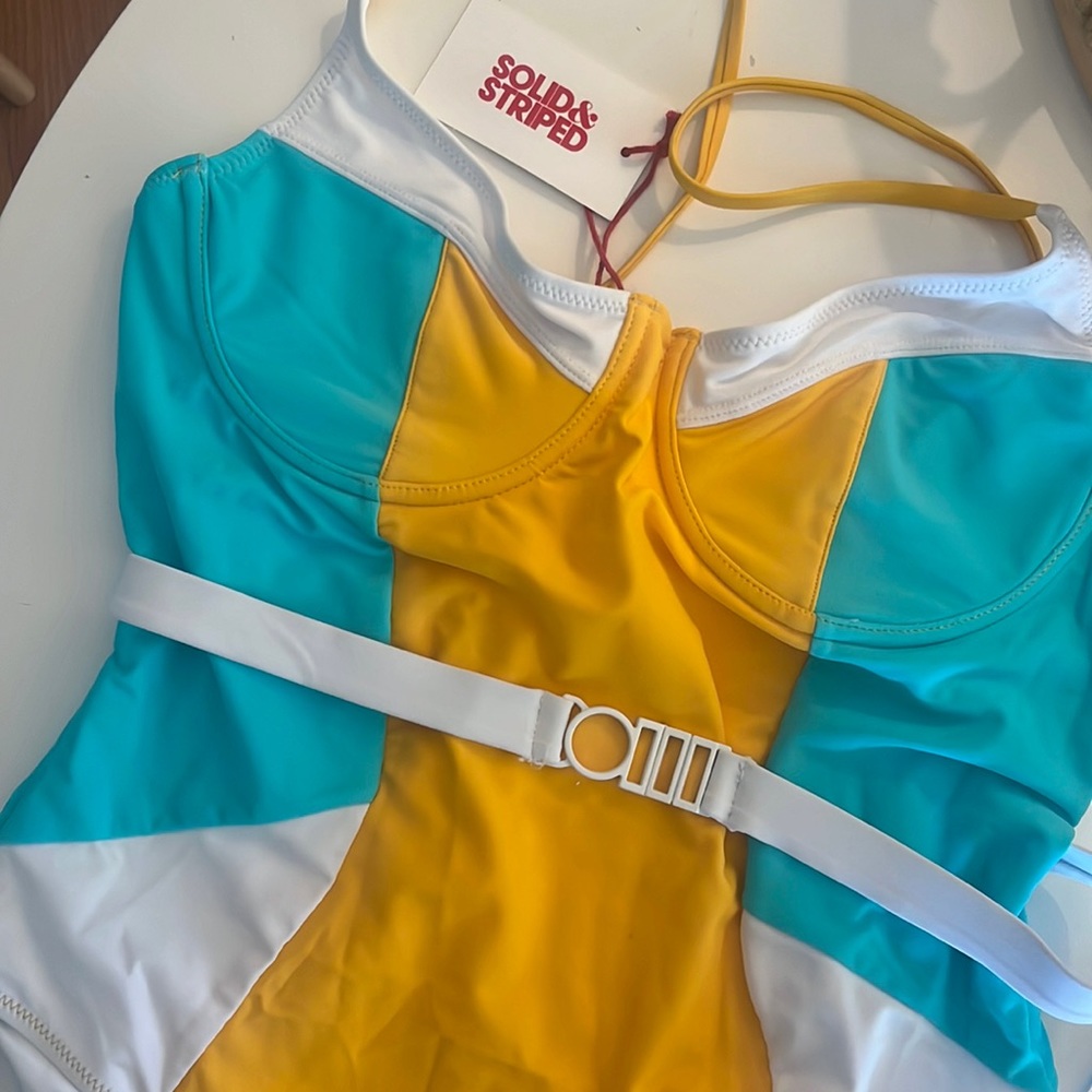 SOLID&STRIPED SPENCER SWIMSUIT